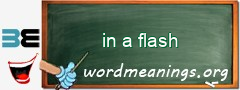 WordMeaning blackboard for in a flash